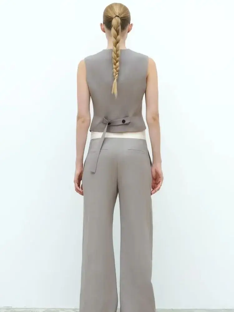 

YLJHQX 2023 NEW Summer Women Solid Color Button Pockets Decoration V-Neck Casual Vintage Streewear Outerwear