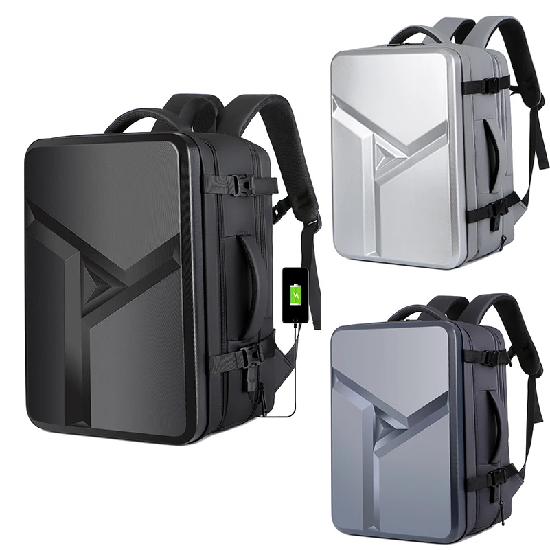 Luxury Scalable Large 17.3 Inch Laptop Backpack Women Men Business Back Bag Hard Shell College Bagpack USB Backpack waterproof.