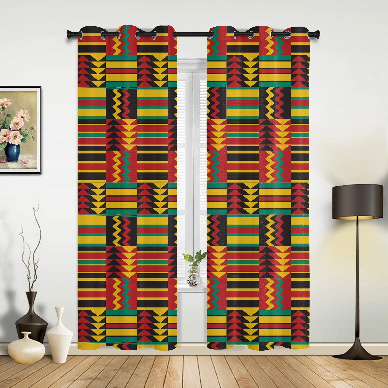 

African Pattern Ethnic Curtains for Bedroom Living Room Drapes Kitchen Children's Room Window Curtain Modern Home Decor