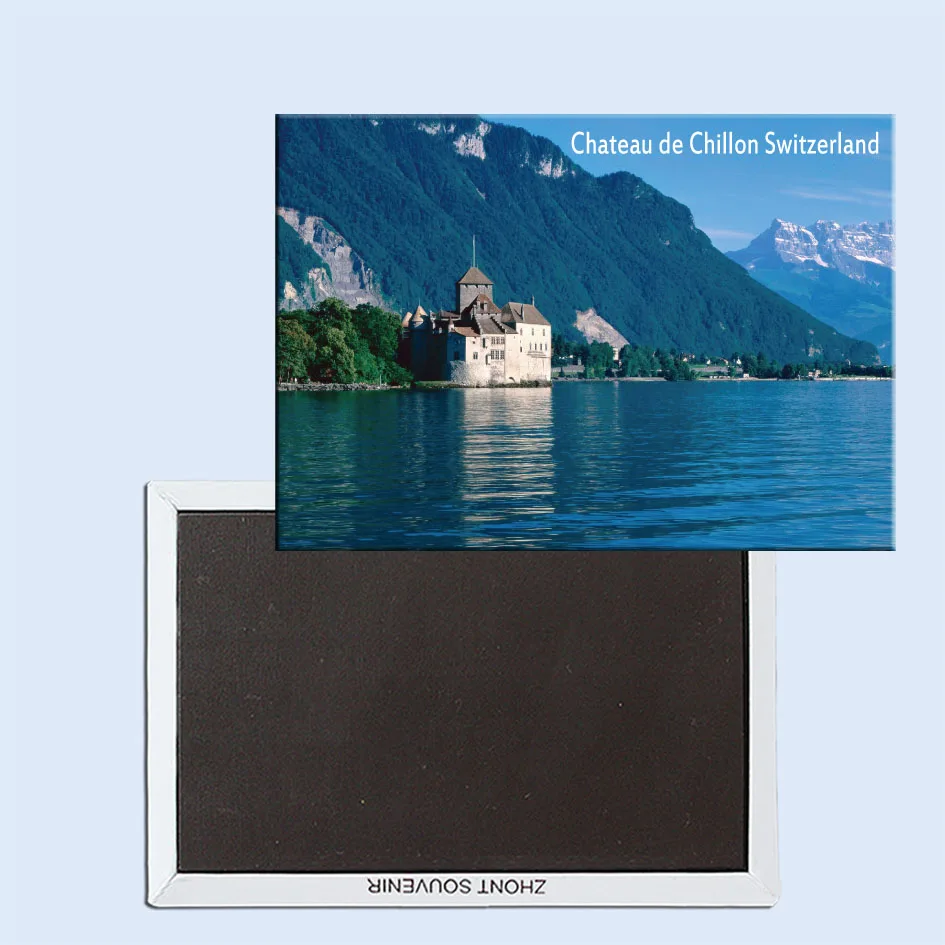 Chateau de Chillon, Lake Geneva, Switzerland, Refrigerator magnet, Tourist souvenirs, Home creative ornaments 24665