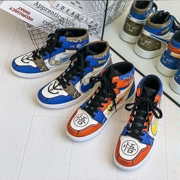 Мужские кроссовки для бега с мультипликационным рисунком из японского аниме