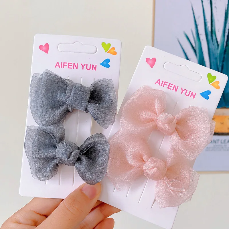 

Girls Mesh Gauze Bow Hair Clip Sweet Princess Hairpin Fashion Trend Duckbill Clip Cute Barrettes Kids Hair Accessories Headwear