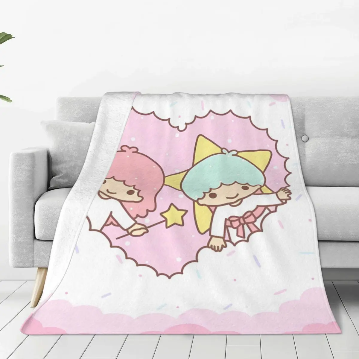 Одеяло Little Twin Stars для путешествий офиса фланелевое одеяло улицы супер теплое