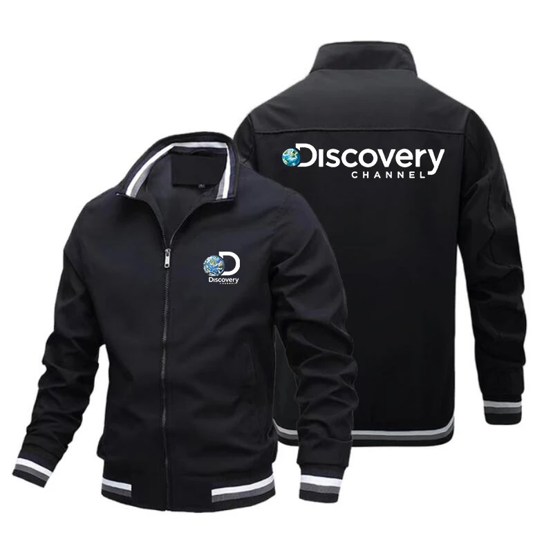 

Discovery 2022 Autumn New Discovery Letter Printed Stand Up Collar Men's Jacket Top Casual Sports Tracksuit Men's Coat