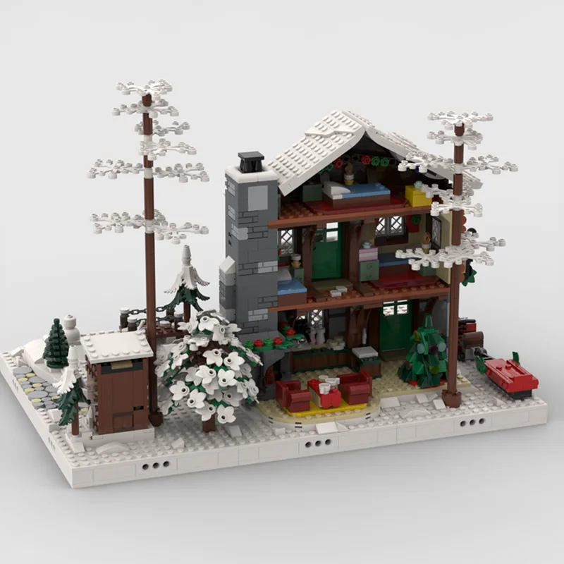 610 деталей MOC «Зимняя деревня» - Декоративная модель «Альпийский домик» - Конструктор из строительных блоков - Рождественский подарок - Развивающий конструктор (art.: 3920dcdc9705e) - 3920dcdc9705e