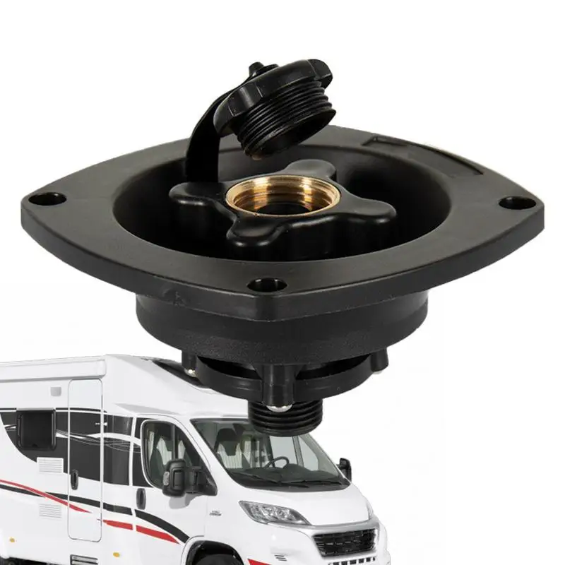 

RV Water Fill Inlet Replacement Water Hose Connector With Check Valve Rotating RV Water Inlet Connection Dustproof And Effective
