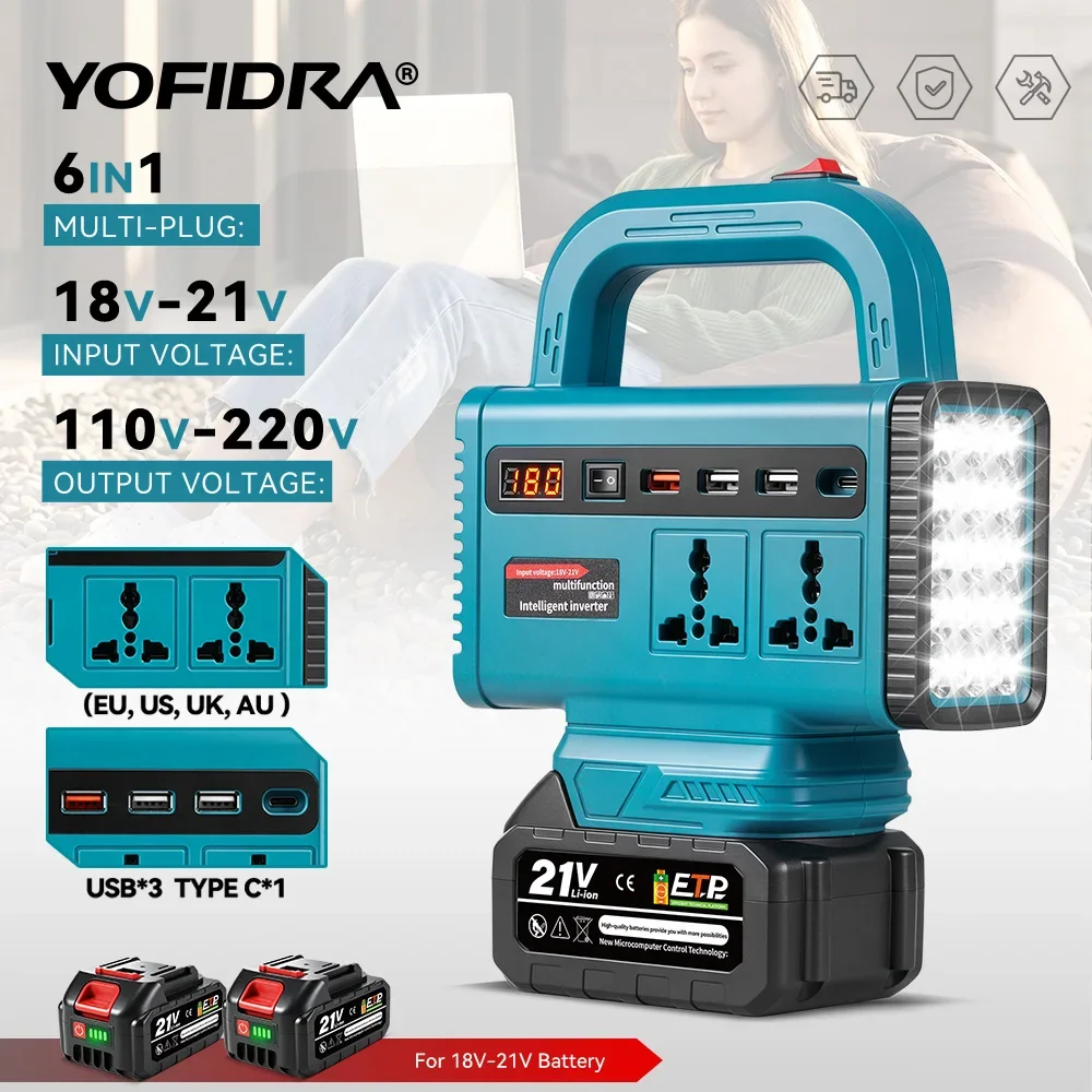 תמונת המוצר: ממיר מתח YOFIDRA 6 ב-1
