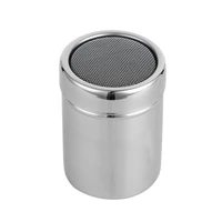 hot stainless steel chocolate shaker cocoa flour icing sugar powder coffee sifter lid shaker cooking tools coffee accessories