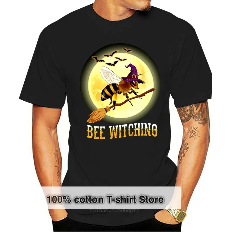 

Bee Witching Witche Halloween Bee Funny T-Shirt Outdoor Wear Tee Shirt