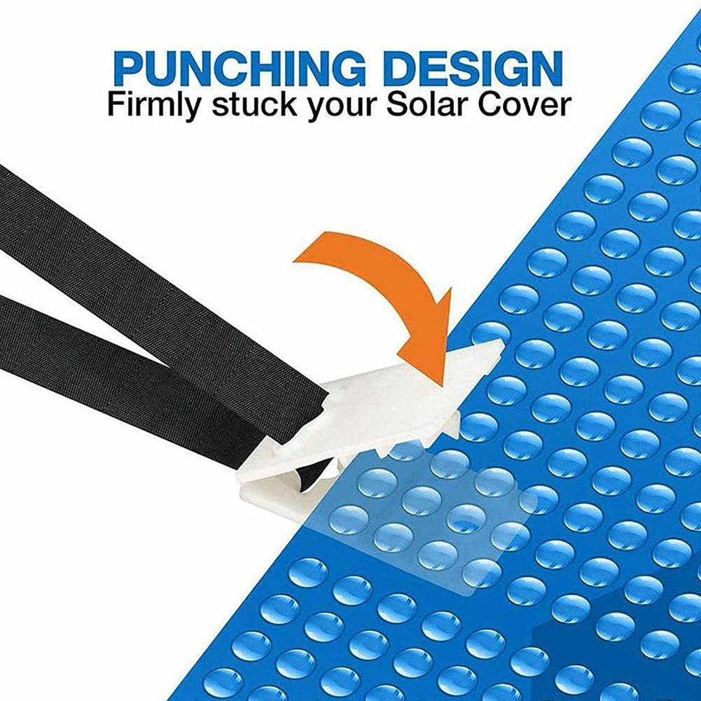 

24pcs Pool Cover Tightening Straps Swimming Pool Buckles Film Car Tie Rope