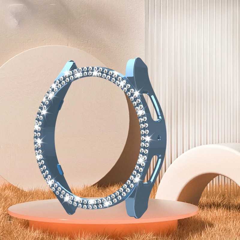 Оцинкованный двухрядный защитный чехол с бриллиантами для Samsung Galaxy Watch 6