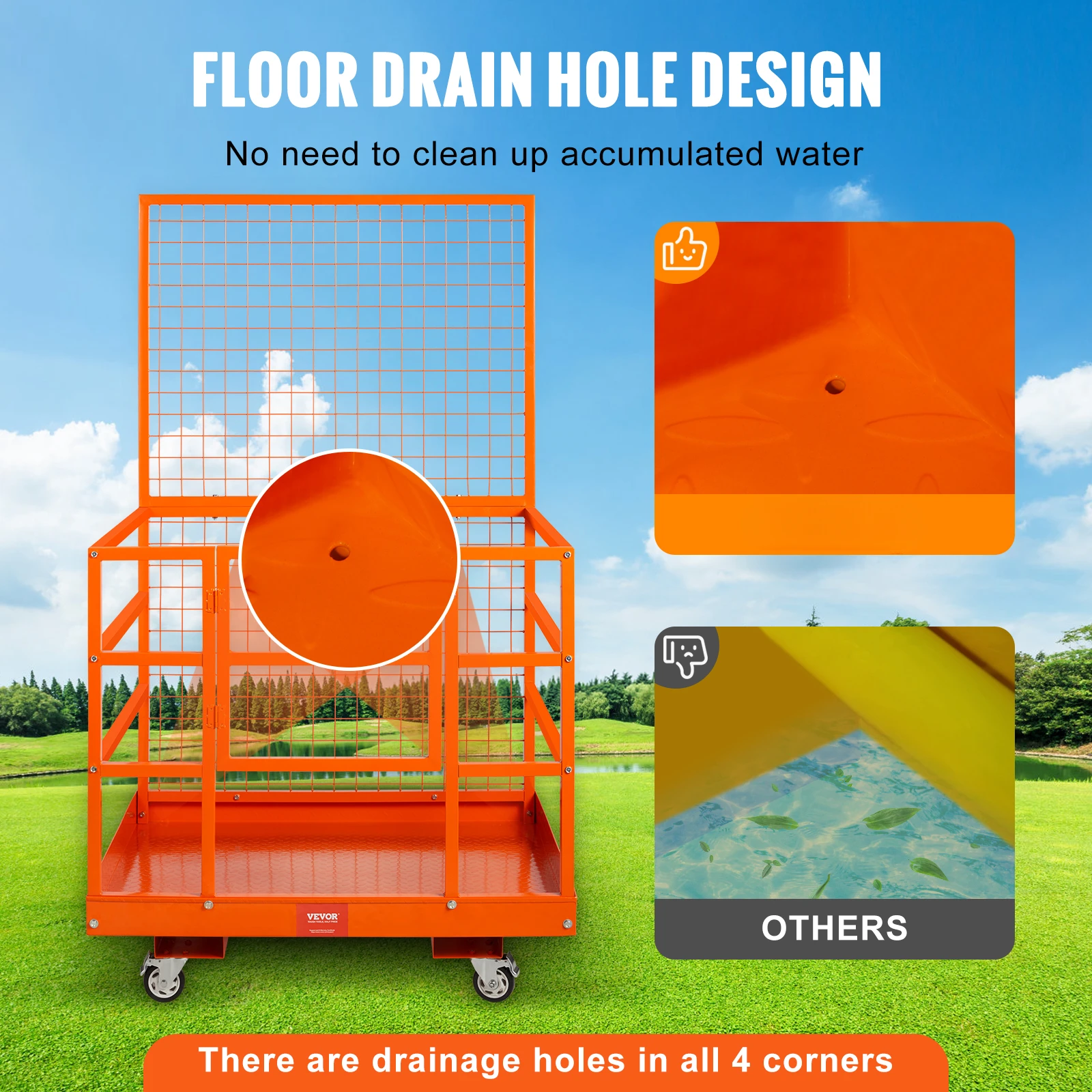 Защитная решетка для вилочного погрузчика грузоподъемность 1400 фунтов Рабочая