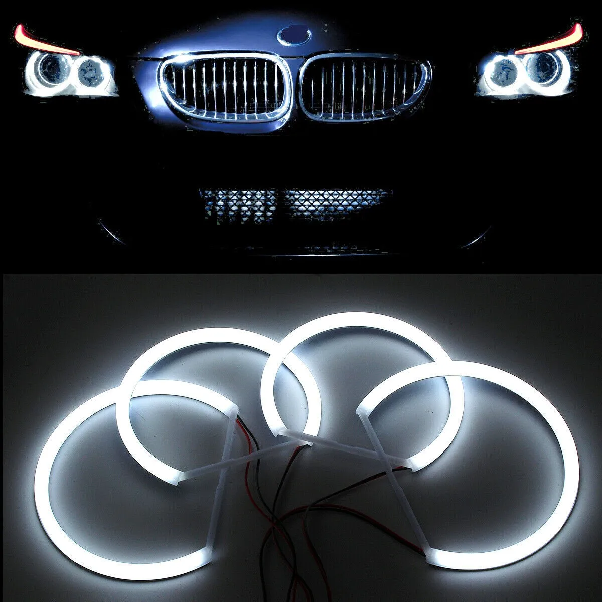 

Cotton LED Angel Eye Ring For BMW 3 series E46 sedan 2001-05 Halogen