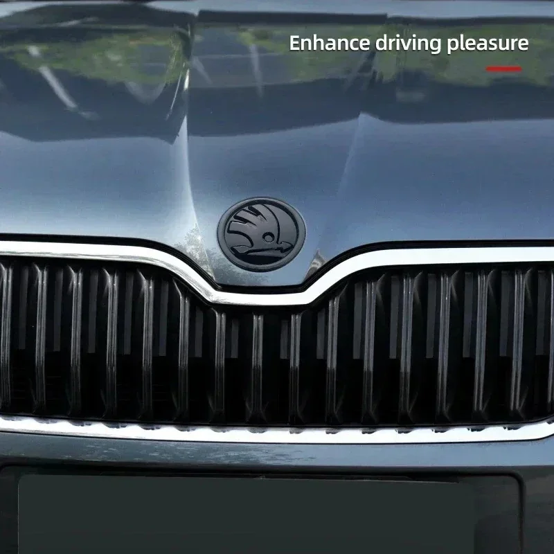 3D ABS 80/90 мм автомобильная передняя решетка багажника с логотипом наклейка для Skoda