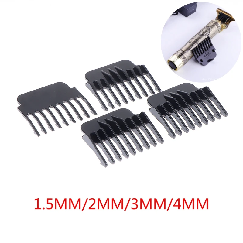

4PCS T9 Universal Hair Trimmer Clipper Limit Comb Guide Sets Limit Calipers Positioning Caliper Gradient Positioning Comb Hair
