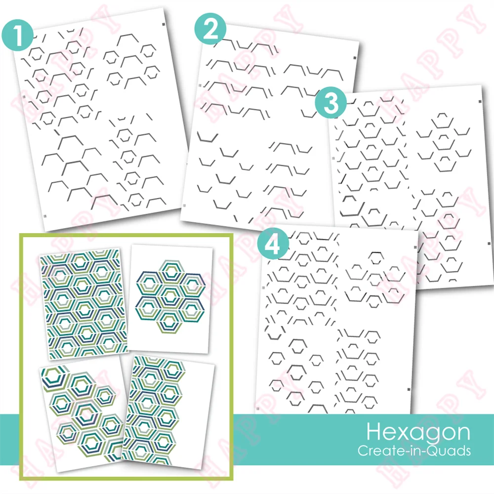 

2022 New Arrival Hexagon Layering Stencil Diy Scrapbooking Paper Coloring Greeting Card Making Album Crafts Decor Embossing Mold