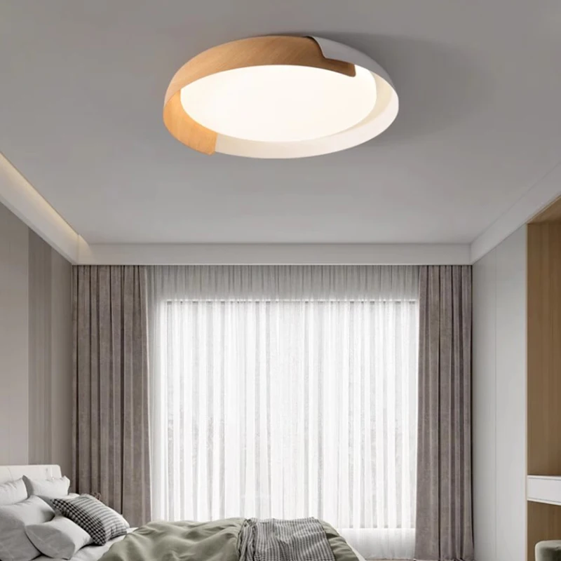 

Luxury Design Ceiling Light Round Wooden Classic Hallway Office Toilet Unique Ceiling Light Kids Room Lampe Home Decorations