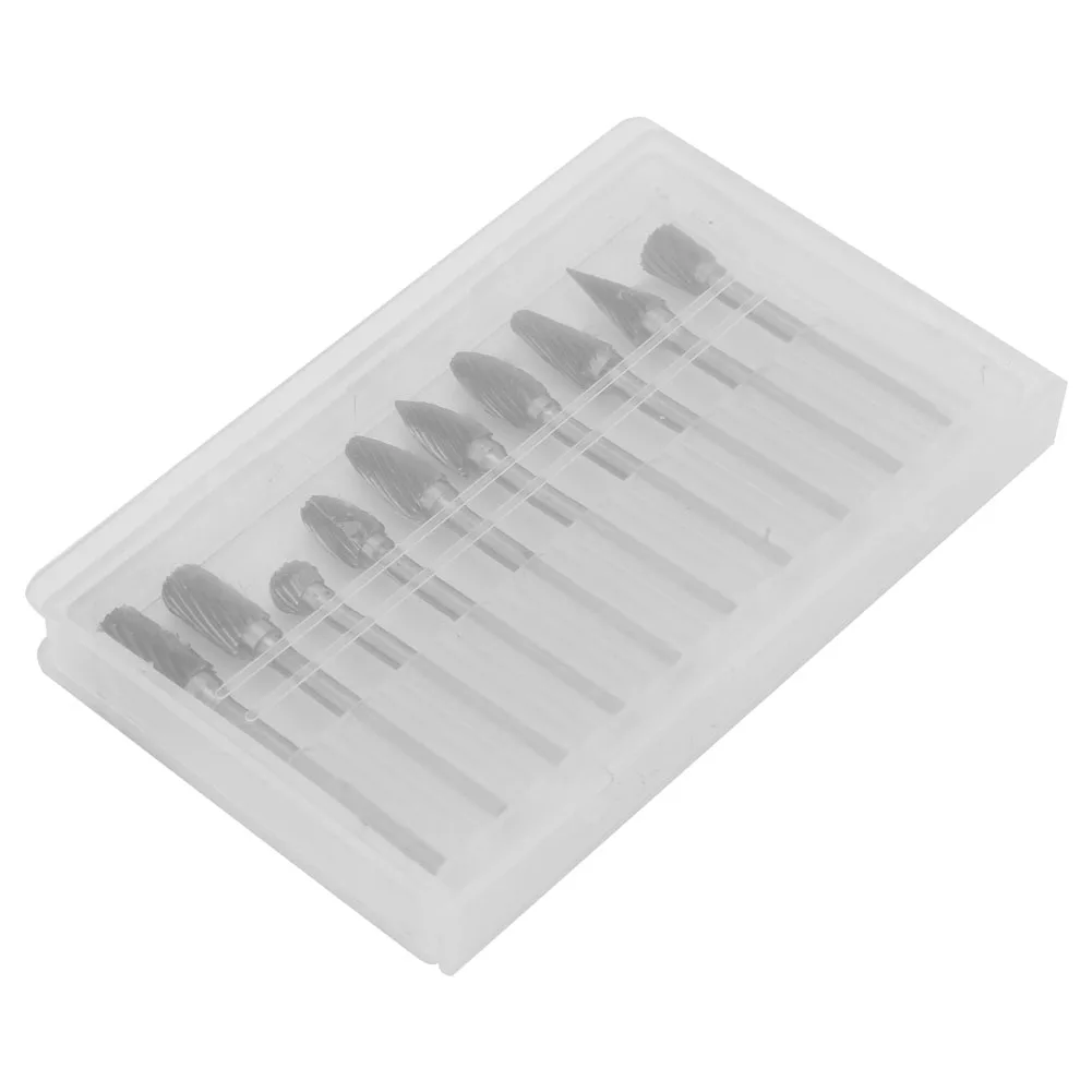 

10 Pcs 1/8" Drill Bit Set, Triangle Shank Tungsten Carbide Spear Head for Tile Glass Ceramic Mirror triangle