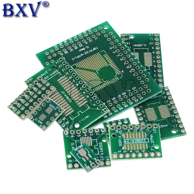 10 шт. PCB плата SMD поворот в DIP адаптер преобразователь пластина SOP 8/16/14/20/24/28P SOT89 SOT23 SOT223 DIP SOP/MSOP/TSSOP