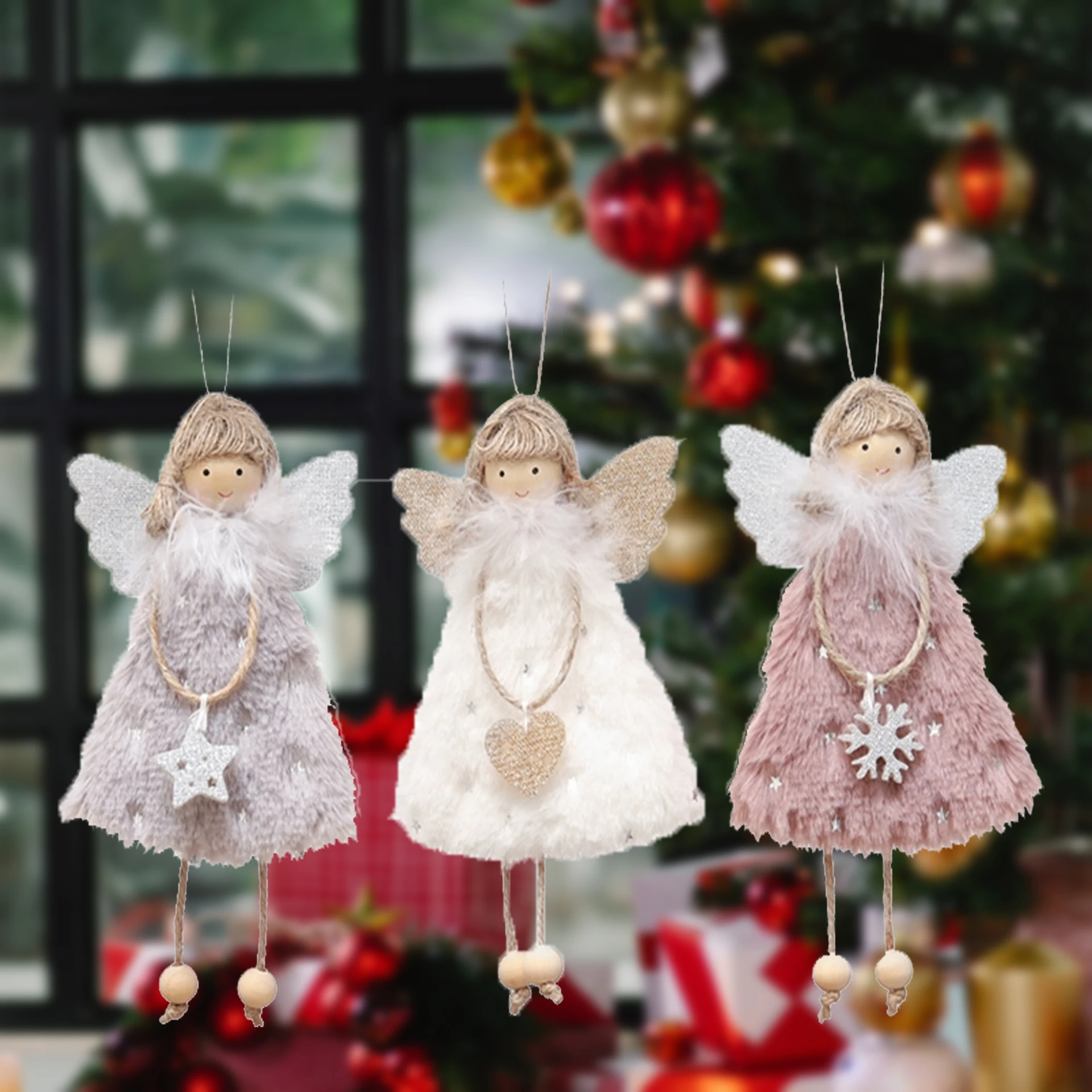 

Noel Decoration Angel Girls Pendant Christmas Ornament Xmas Decor New Year Navidad Natal Cristmas Ornament Merry Christmas Decor