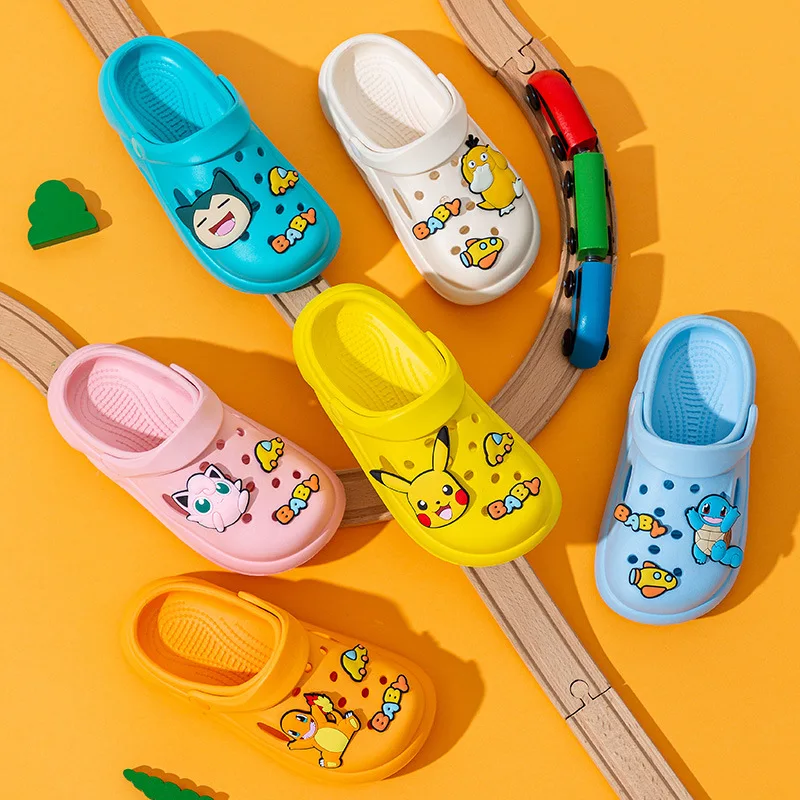 

Pokemon Cartoon Character EVA Slippers Summer New Cute Boys and Girls Home Indoor and Outdoor Infant and Toddler Hole Shoes