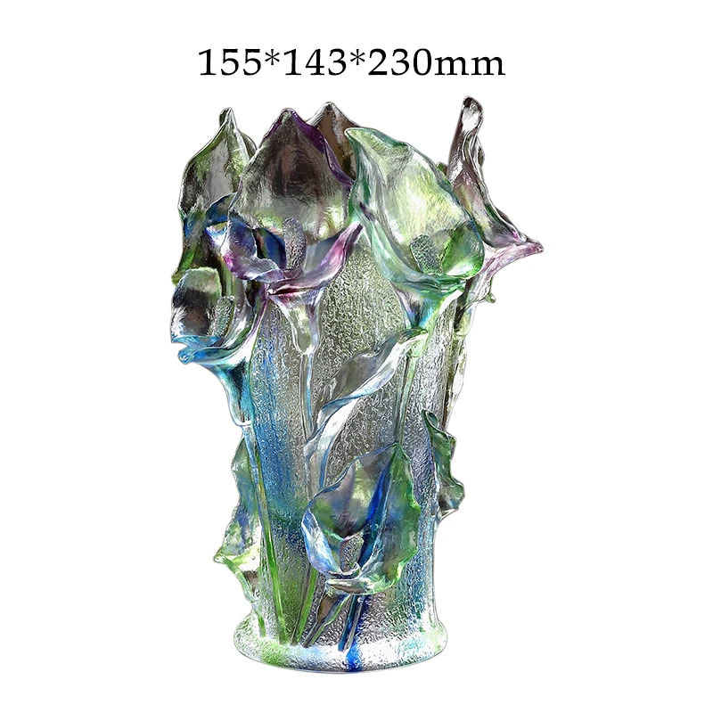 

Хрустальная ваза с цветочным рисунком