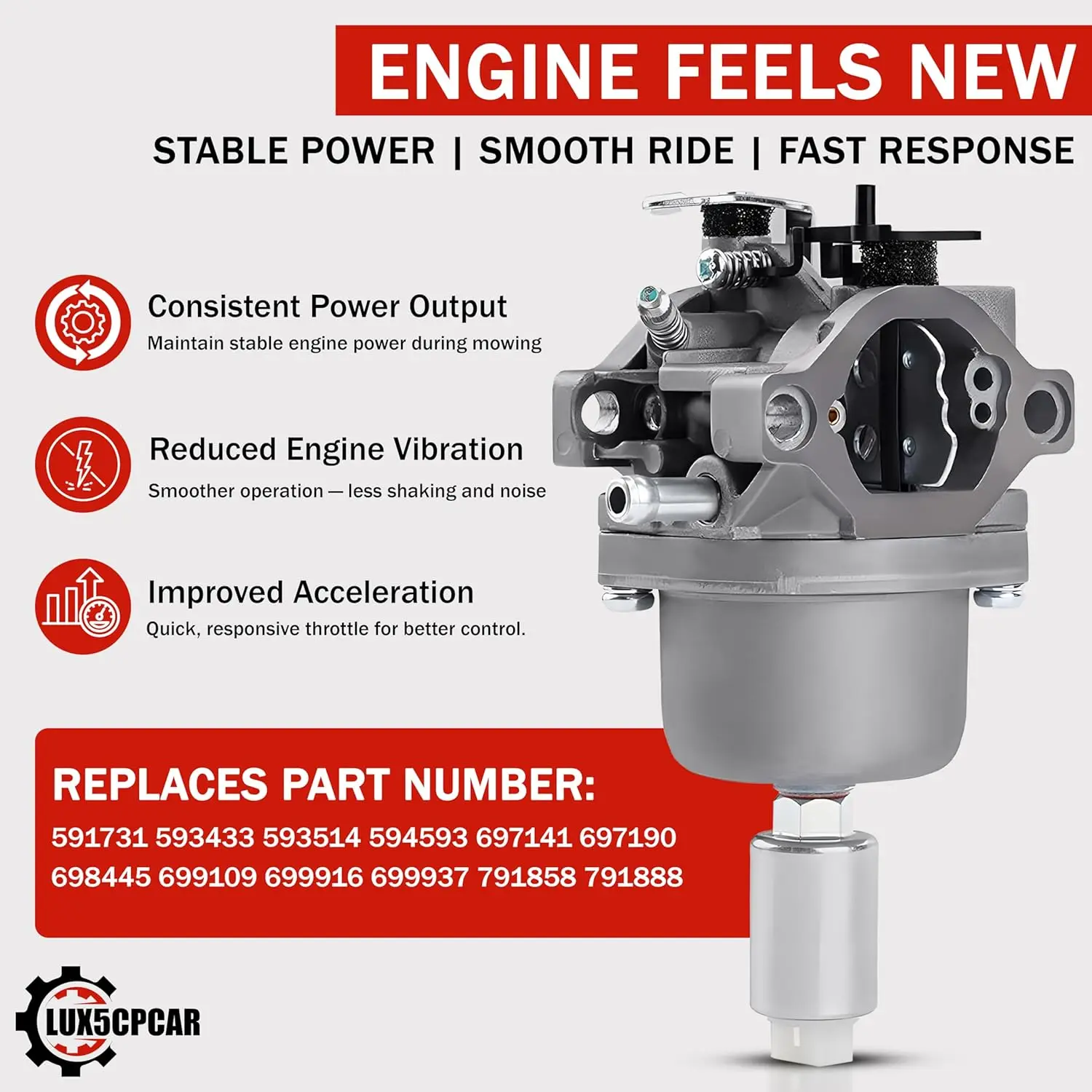 Фото Карбюратор 594601, замена для Briggs and Stratton 331877-1234-B1, 331877-1371-B1, 331877-2371-G5, 331877-2449-G1, 331877-08 №3