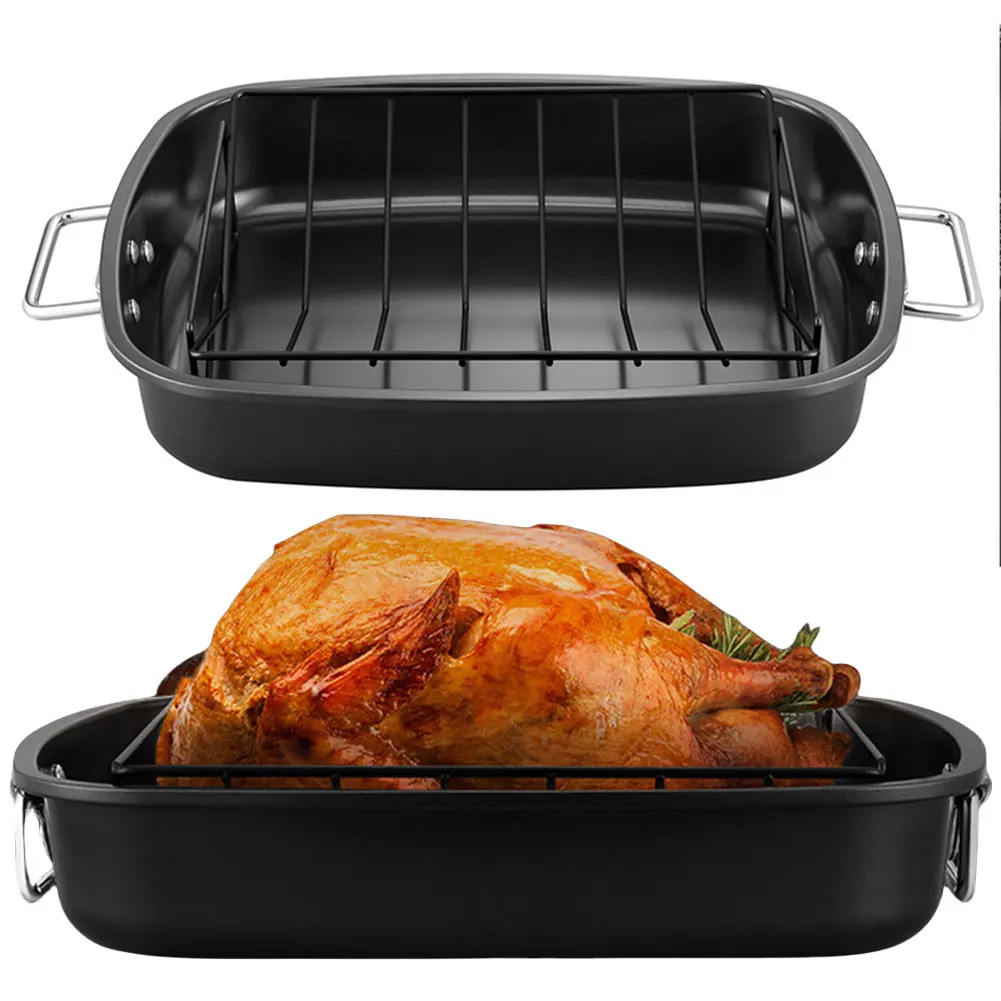 Сковорода из углеродистой стали с подставкой 17x14 дюймов большая жаровня для