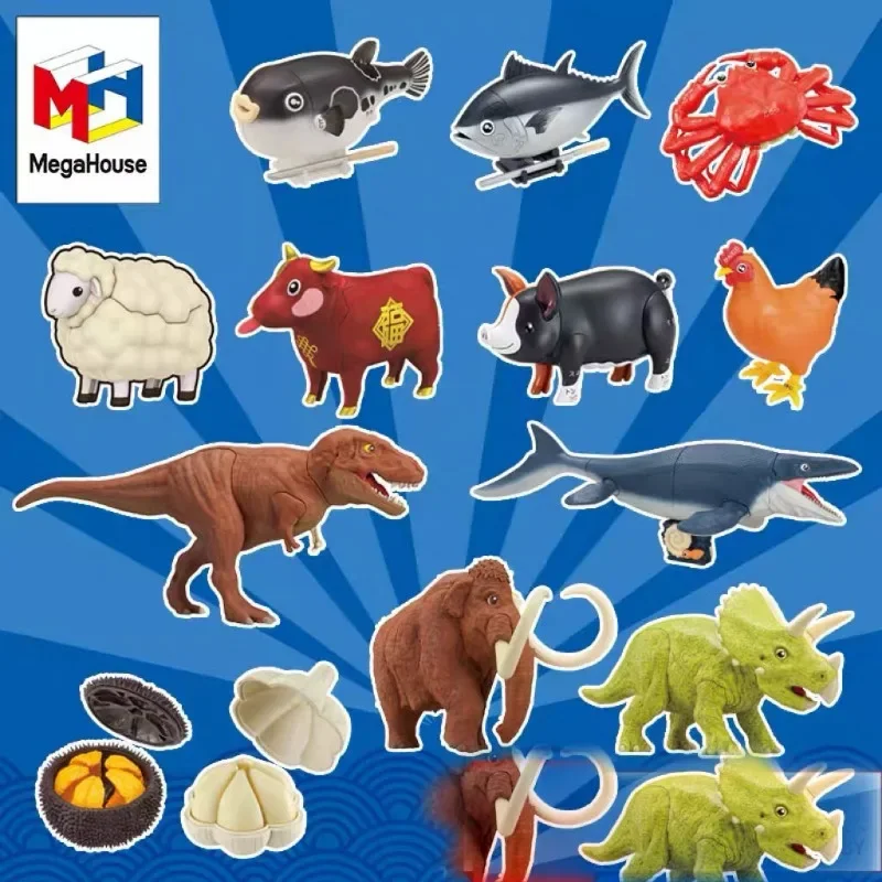 

MegaHouse MH 3D Puzzle Dragon Crab Cattle Globefish Animal Anatomy Figure Model Toys Collectible Ornaments Kids Gifts