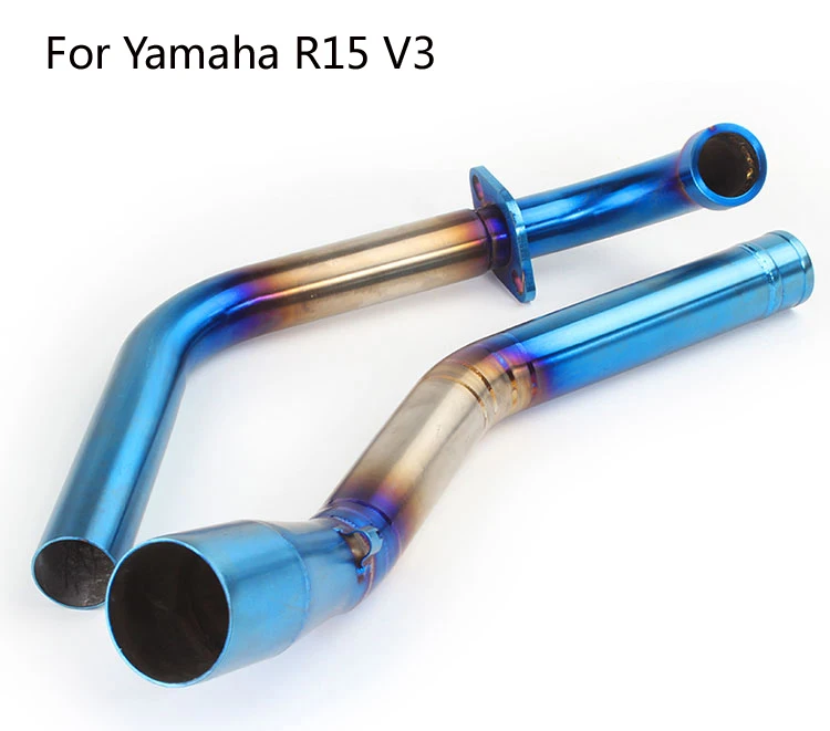

Выхлопная труба для мотоцикла Yamaha R15 V3 MT15, передняя средняя труба, слипоны, Соединительная труба, Модифицированная нержавеющая сталь