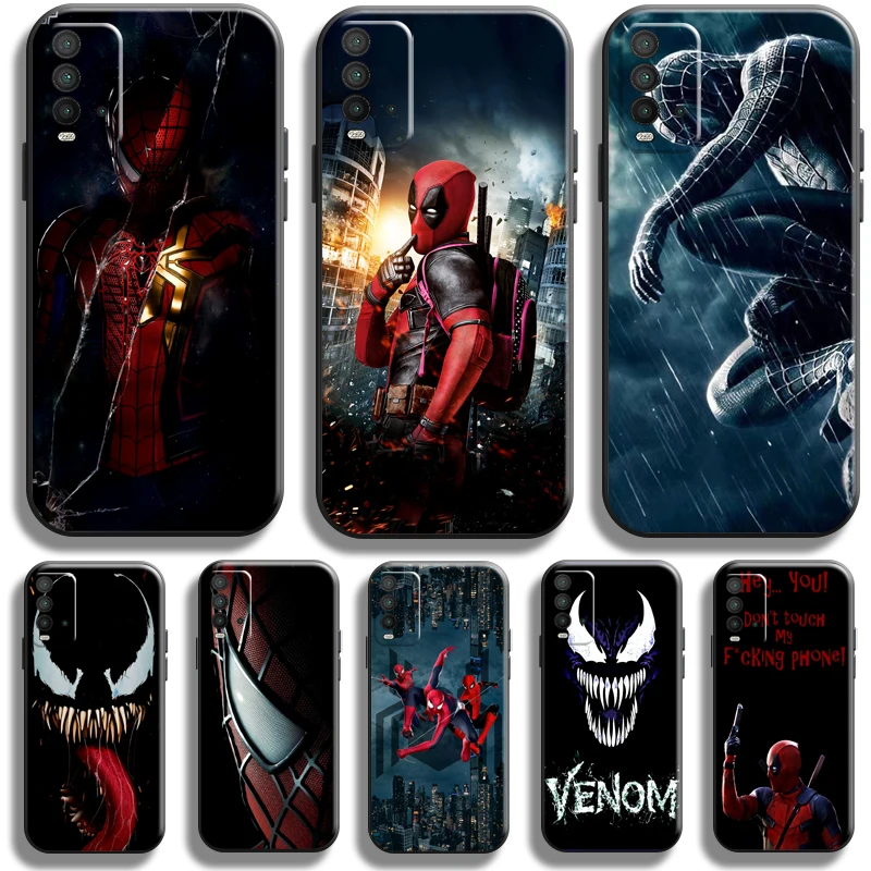 

Marvel Deadpool Venom Spiderman For Xiaomi Redmi 9T Phone Case For Redmi 9T Case Coque Carcasa Soft Back Silicone Cover Black