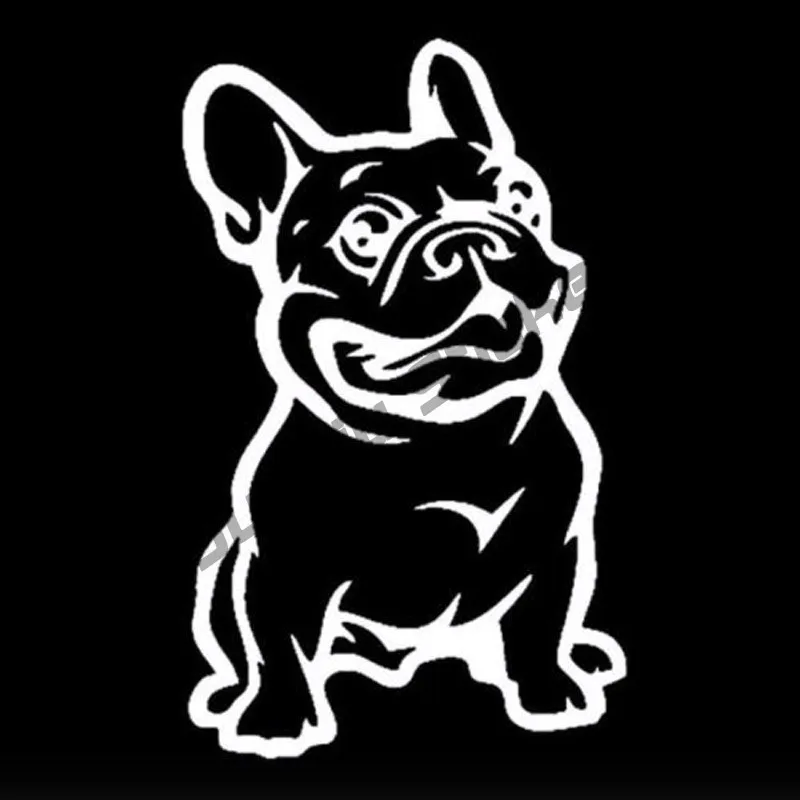 

Cartoon Car Sticker French Bulldog Animal Decor Sticker Decal Reflective Laser Racing Decoration Voiture Course KK13*8cm