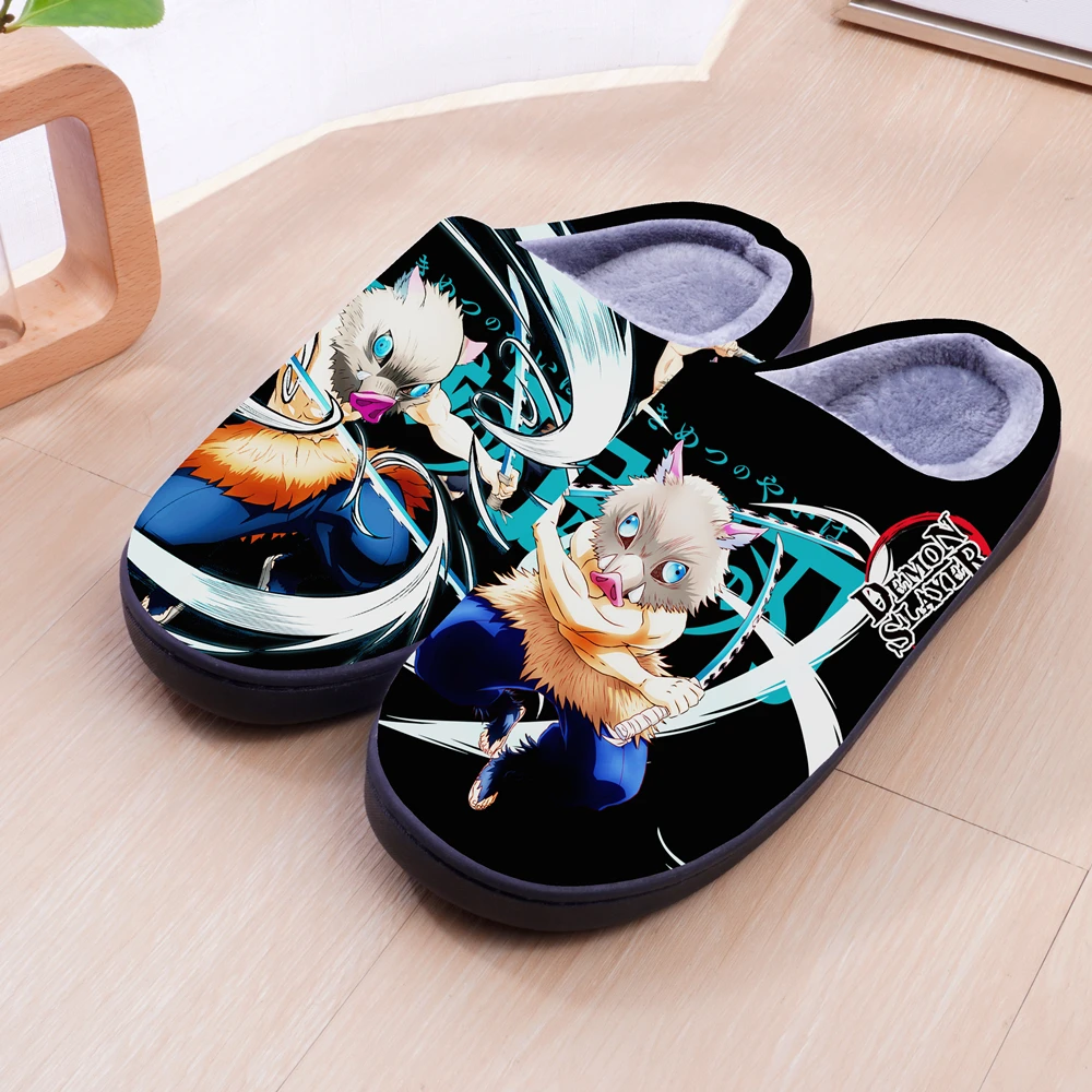 Зимние теплые тапочки аниме рассекающий демонов камадо незуко мультяшная обувь