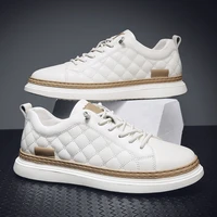 spring and autumn white sports shoes mens outdoor casual shoes high quality soft leather soft sole fashion oxford shoes sports