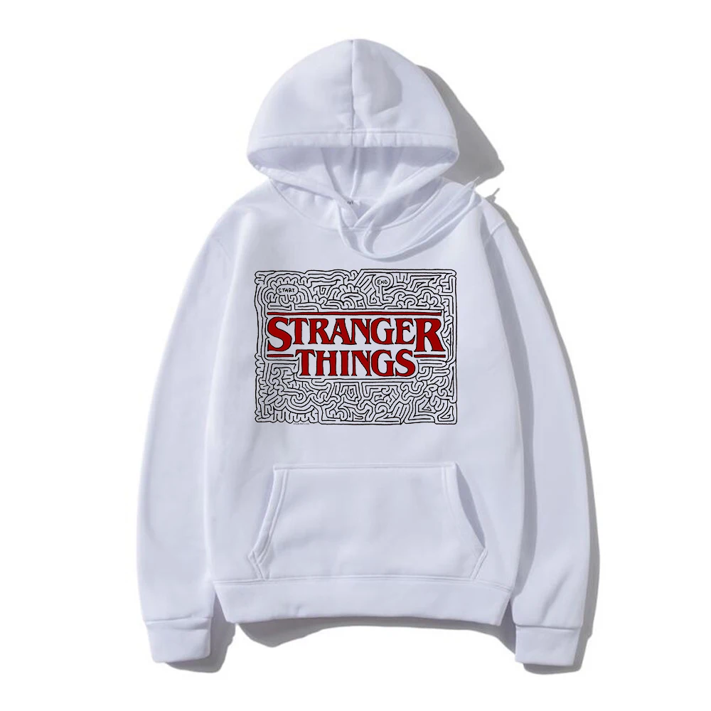 

Stranger Things Alphabet 2D Fashion Print Hoodie Men's Spring Autumn Plus Size Movie Fleece Pullover Women's Multicolor Outdoor