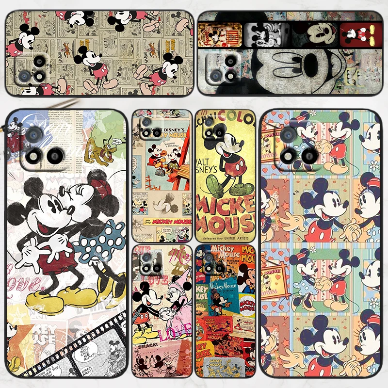 

Mickey and Minnie Disney For OPPO Realme Q3S GT Q3 C21Y C20 C21 V15 X7 V3 V5 X50 X3 X2 Q2 C17 C12 C11 Pro 5G Black Phone Case
