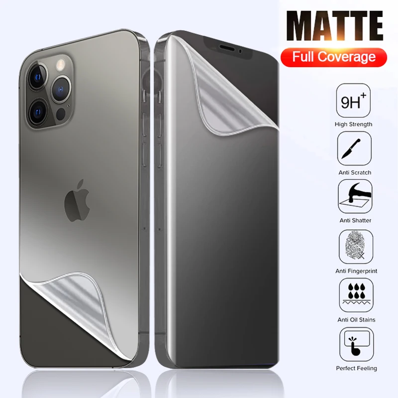 

Matte Hydrogel Film For iPhone 11 12 13 Pro Max Screen Protector 12 Mini 7 8 6 6S Plus X XR XS Max SE 2020 Back Film Not Glass