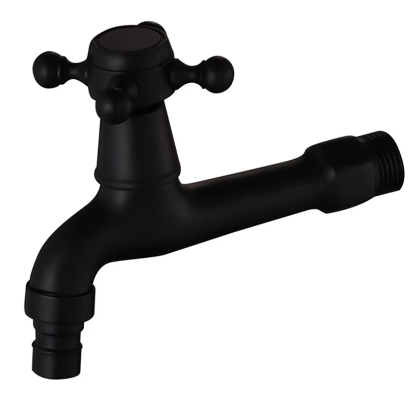 Смеситель для сада черный латунный кран настенное крепление угловой смеситель