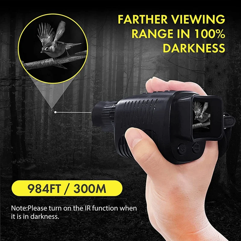 

1080P HD Monocular Night Vision Infrared 5X Digital Zoom Hunting Telescope With 16G TF Card For Outdoor Travel