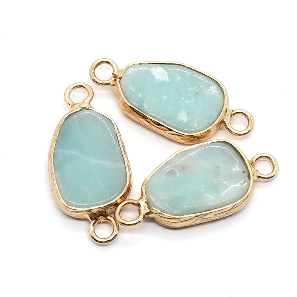 Подвески из натурального камня с двумя отверстиями подвески блестящего для