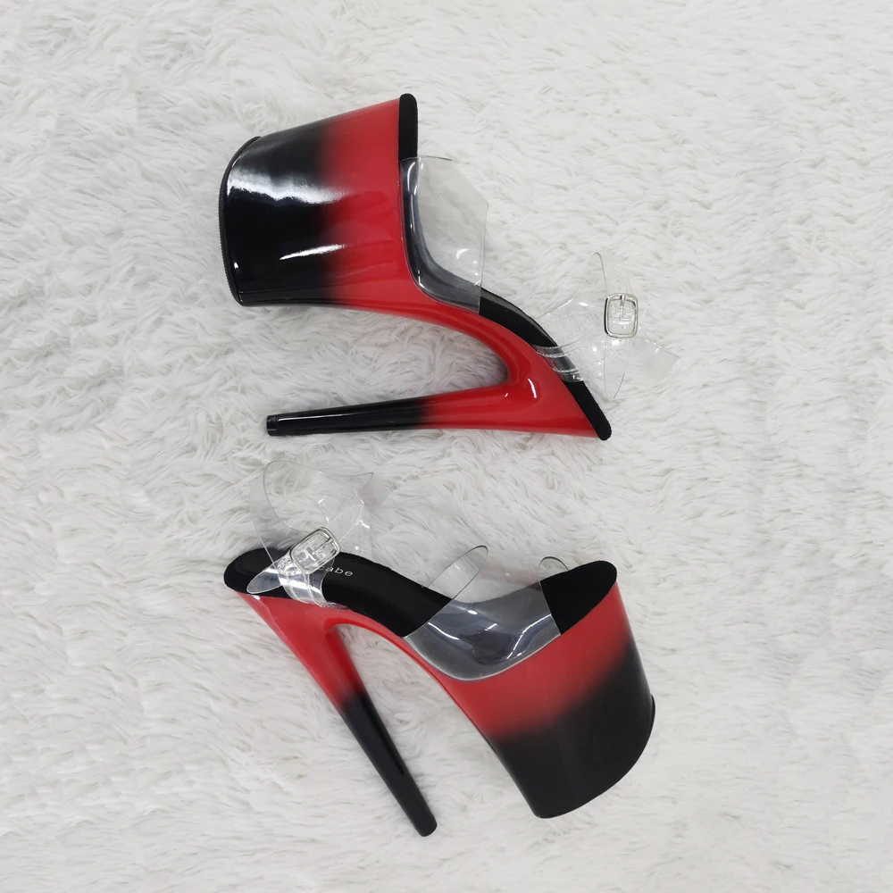 Leecabe 20cm/ 8inches PVC upper   sandals  lady fashion party  platform high heel   pole dance shoes