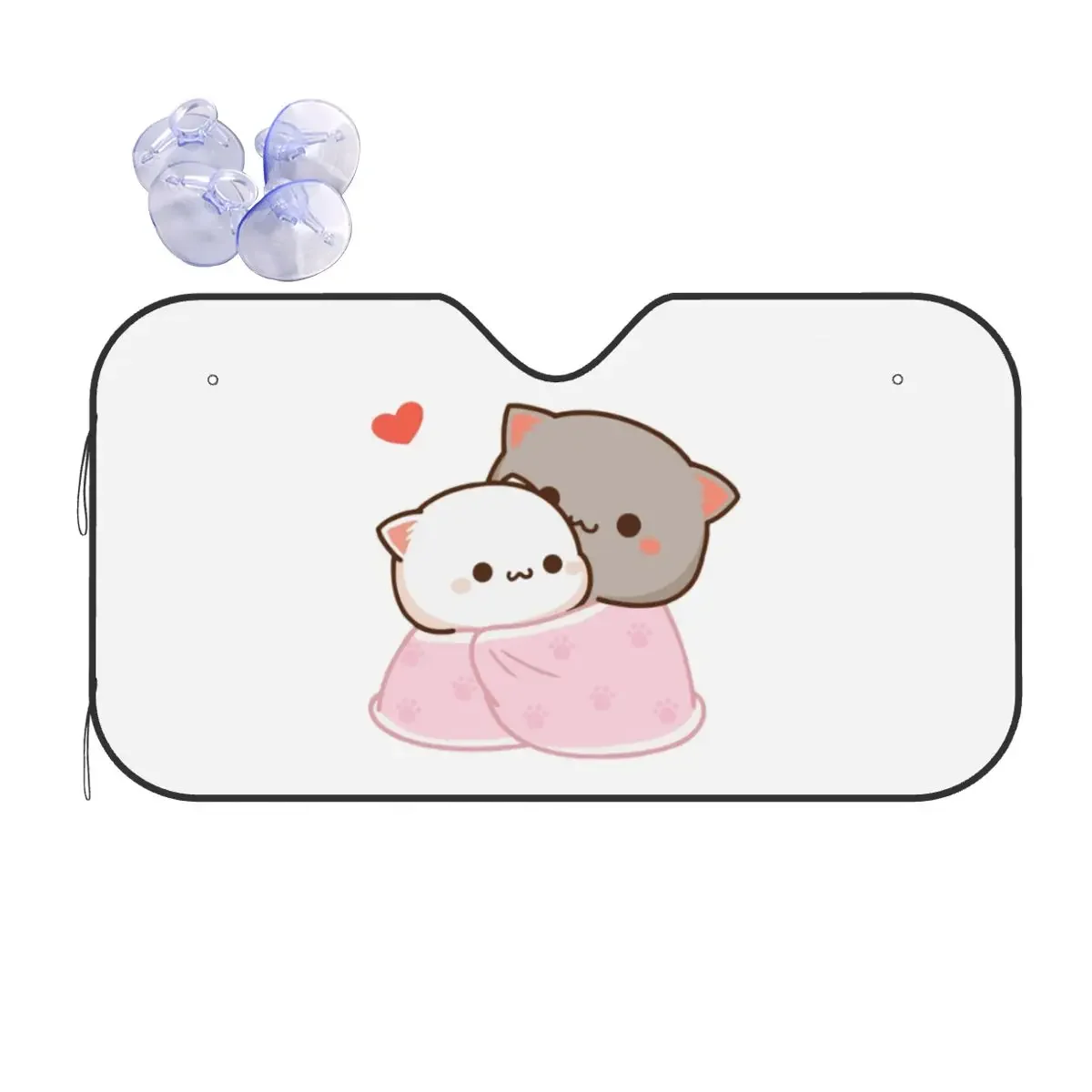 Персик и Гома мультфильм плед лобовое стекло солнцезащитный козырек передний