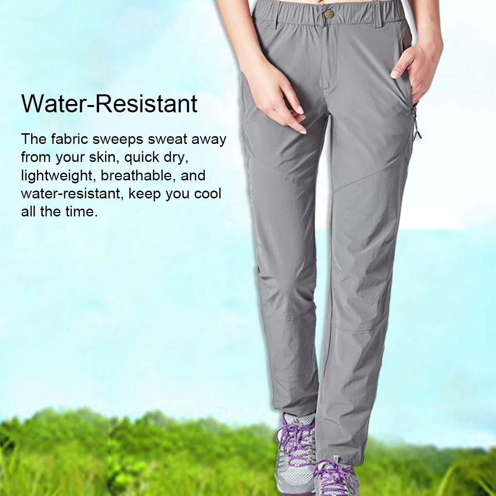 

Women Hiking Pants Summer Quick Dry Outdoor Trekking Thin Trousers Waterproof Scratch Proof Breathable Bottom Purple