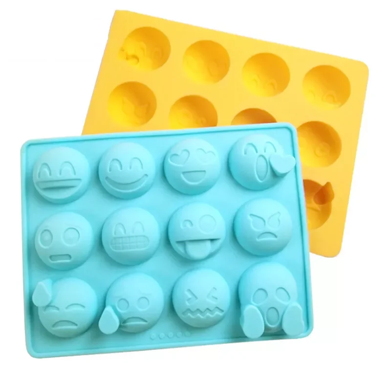 

Emoticons Ice Mould Silicone Multi Style Baking Mold Cake Candy Chocolate Sugar Ice Pastry Food Mold Funny kitchen Bar Tool