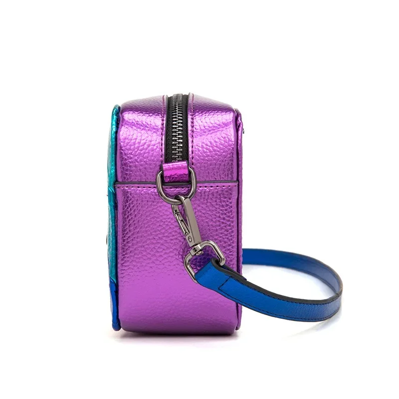 KURTGE GEIGERE LONDON женская сумка в стиле пэчворк с цепочкой на одно плечо через Радужная