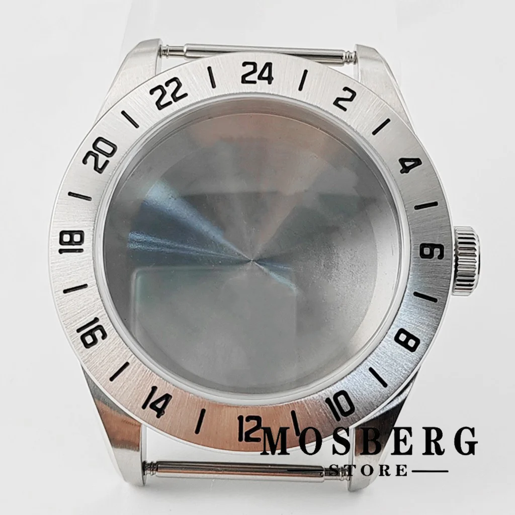 

39 мм часы, зеркальные часы из нержавеющей стали, выпуклое сапфировое стекло для часов NH35 NH36, детали для часов