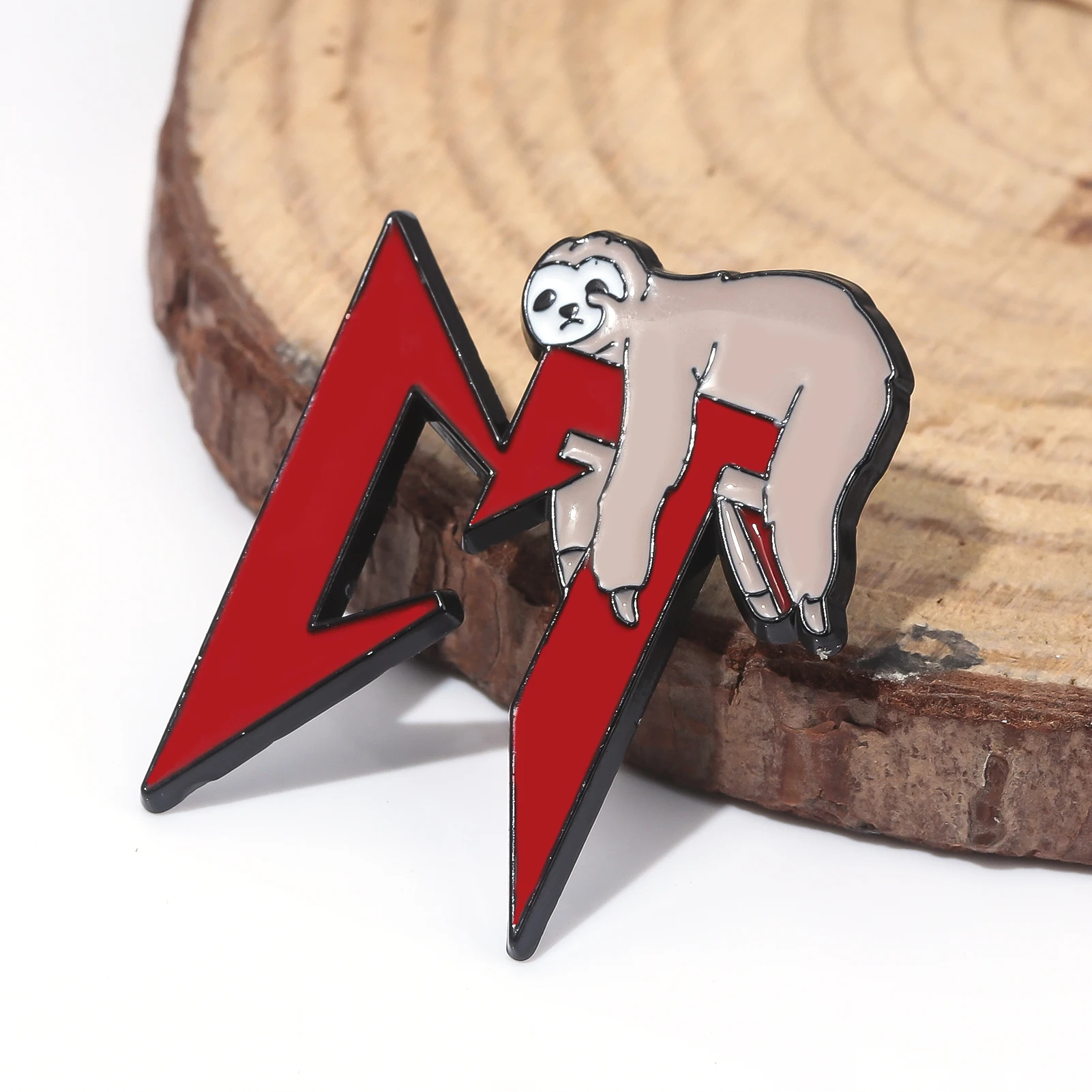 Брошь-эмаль Natanael Cano - Милый Ленивый Медведь Металлический Значок Модный