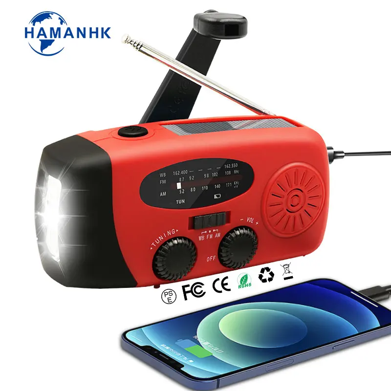 Домашняя система Mp3 Кемпинговый светильник Штормовой приемник Am/fm/noaa Аварийное