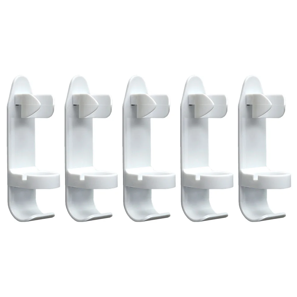 

5 Pcs Childrens Electric Toothbrushes Towel Rack Adhesive Holder Wall Sticker 14.5X4cm Bathroom White Abs