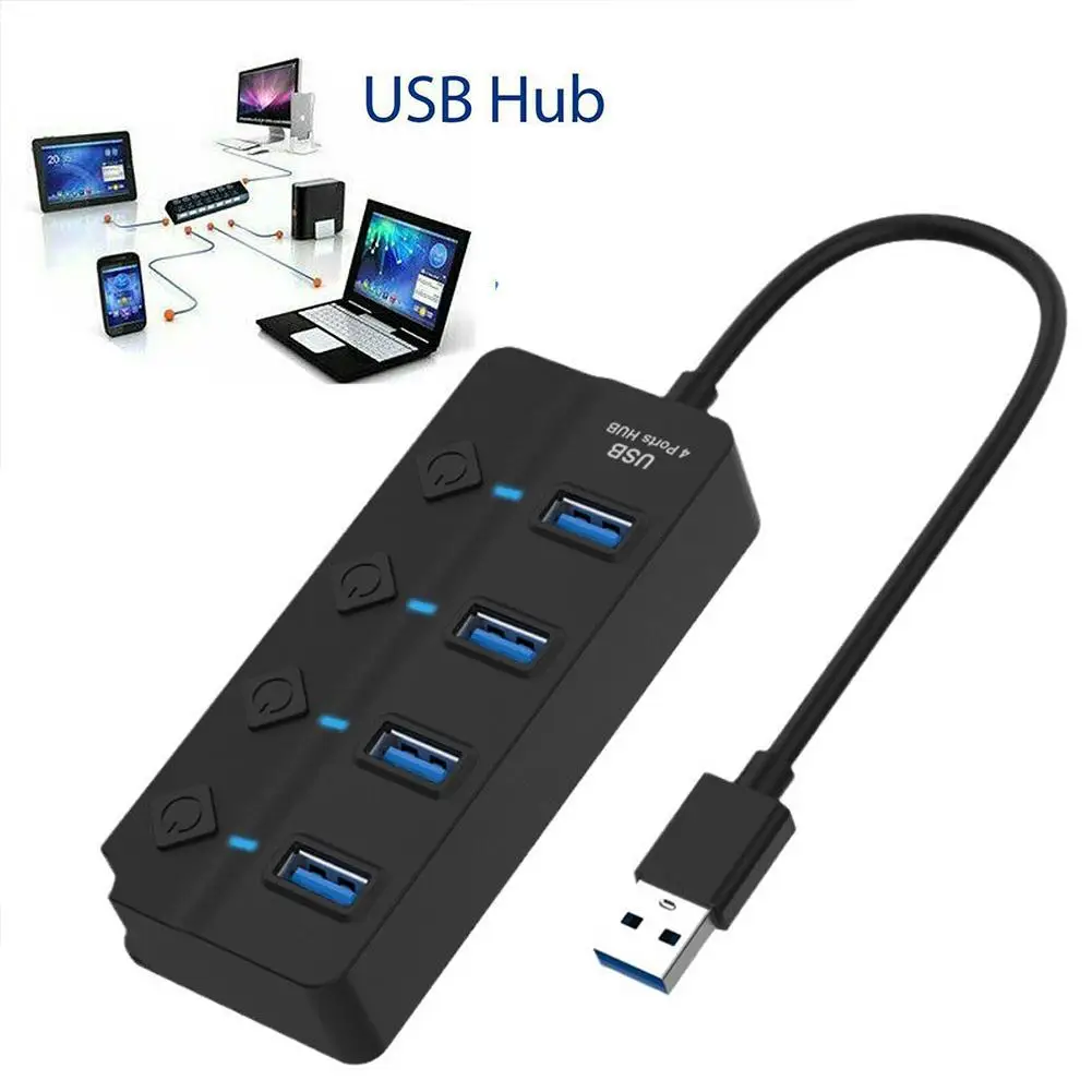 USB3.0 HUB 7-портовый разветвитель высокоскоростной для ноутбука компьютера